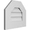 Ekena Millwork Octagonal Top Surface Mount PVC Gable Vent w/ 3-1/2"W x 1"P Standard Frame, 16"W x 14"H GVPOT16X1401SN - alternate 3